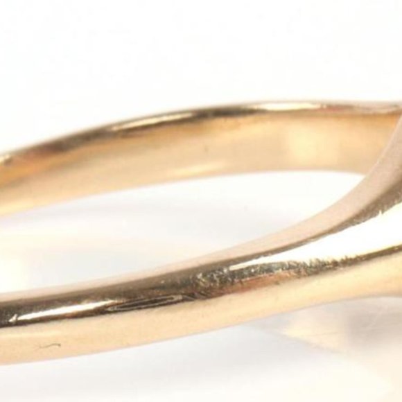 Vintage 14K YELLOW GOLD EMERALD RING SIZE 8 - Picture 7 of 10